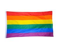 Bandiera Rainbow Pride, 60 x 90 cm, Colori Vivaci e Resistente allo Sbiadimento, Gay LGBT Pride Day Month Parade con Occhielli in Ottone
