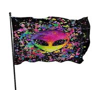 Bandiera Rainbow Splatter Space Alien Third Eye Bandiera Della Brezza 2 Occhielli Metallici Decorazione Striscione All'Aperto, Per Celebrazioni, All'Aperto Al Coperto, Balcone, 90x150cm