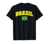 Bandiera Regalo Brasile Fan Brasile Vintage Samba Brasil Maglietta