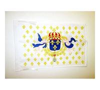 BANDIERA REGNO DI FRANCIA CUORE DI GESÙ 45x30cm - BANDIERINA FRANCESE SACRO CUORE 30 x 45 cm cordicelle - AZ FLAG