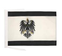 BANDIERA REGNO DI PRUSSIA 1701-1918 45x30cm - BANDIERINA TEDESCA 30 x 45 cm cordicelle - AZ FLAG