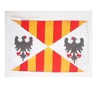 BANDIERA REGNO NORMANNO DI SICILIA 1130-1815 45x30cm - BANDIERINA SICILIANA - ITALIA 30 x 45 cm cordicelle - AZ FLAG