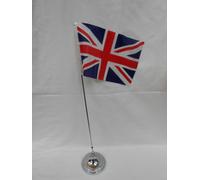 BANDIERA REGNO UNITO DA TAVOLO CM 14 x 21 BASE OTTONE INGHILTERRA INGLESE EVENTO