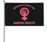 Bandiera Reproductive Rights Are Human Rights Pro Choice Bandiera In Poliestere Prova Di Sbiadimento 2 Occhielli Metallici Striscione All'Aperto, Per Feste Estive, Eventi, Feste Strada, 90x150cm