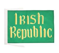 BANDIERA REPUBBLICA D'IRLANDA 45x30cm - BANDIERINA IRLANDESE - EIRE 30 x 45 cm cordicelle - AZ FLAG
