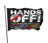 Bandiera "Resist Hands Off" 3x5 piedi, protesta "Hands Off", bandiere di protesta contro la previdenza sociale e Medicare, colori vivaci, poliestere resistente per parate, assemblee e attività di prot