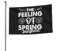 Bandiera Resistente Alle Intemperie Bandiere The Feeling Of Spring Sunshine Rinforzo Striscioni Di Bunting Per Decorazione All'Aperto Parata 90X150Cm