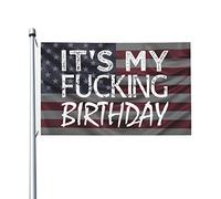 Bandiera Resistente Alle Intemperie Striscioni Di Bunting It'S My Fucking Birthday Resistente Allo Scolorimento Bandiere Da Balcone Per Balcone Decorazione Parata 90X150Cm