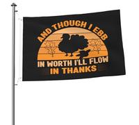 Bandiera Resistente Allo Scolorimento Bandiere And Though I Ebb In Worth I'Ll Flow In Thanks Stampa Flag Per Parata Bar Ristoranti 90X150Cm