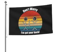 Bandiera Resistente Allo Scolorimento Bandiere Da Giardino Cute Don'T Worry I'Ve Got Your Back Rinforzo Striscioni Di Bunting Per Ristoranti Balcone Interno 90X150Cm