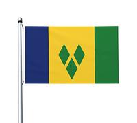 Bandiera Resistente Allo Scolorimento, Flag Of Saint Vincent And The Grenadines Con Occhielli Bandiere Per Bar Decorazione Bandierine 90X150Cm