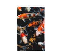 Bandiera Resistente Allo Scolorimento, Japan Fancy Koi Fish Fishes Poliestere Bandiere Da Giardino Per Conferenza Interno Bandierine Della Decorazione 90X150Cm