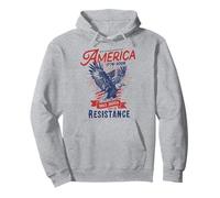 Bandiera retrò dell'aquila Nata dalla Resistenza 1776-2026 Felpa con Cappuccio