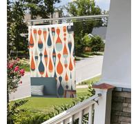 Bandiera retrò moderna di metà secolo con forme a goccia, 6 x 90 cm, per esterni, interni, primavera, estate, autunno, inverno, giardino, bandierine con occhiello verticale su entrambi i lati
