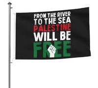 Bandiera Rinforzo Bandiere Da Giardino From The River To The Sea Palestine Will Be Free Doppia Cucitura Flag Per Giardino Balcone Esterno 90X150Cm