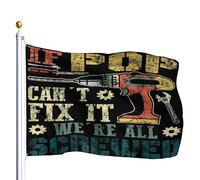 Bandiera Rinforzo Bandiere Da Giardino If Tim Can'T Fix It, We'Re All Screwed Resistente Alle Intemperie Bandierine Per Giardino Conferenza Esterno 90X150Cm