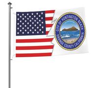 Bandiera Rinforzo, Beach California And America Personalizzata Bandiere Per Conferenza Balcone Bandierine 90X150Cm