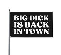 Bandiera Rinforzo, Big Dick Is Back In Town Resistente Allo Scolorimento Bandiere Da Balcone Per Esterno Decorazione Flag 90X150Cm