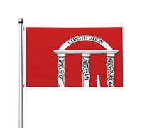 Bandiera Rinforzo, Flag Of The State Of Georgia (1861 Red) Poliestere Bandiere Da Balcone Per Interno Bar Flag 90X150Cm