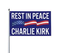 Bandiera "Riposa in pace Charlie Kirk", 3×5 piedi, da appendere alla parete, decorazione per interni ed esterni.