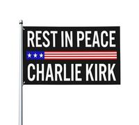 Bandiera "Riposa in pace Charlie Kirk", 3×5 piedi, da appendere alla parete, decorazione per interni ed esterni.
