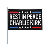 Bandiera "Riposa in pace Charlie Kirk", 3×5 piedi, da appendere alla parete, decorazione per interni ed esterni.