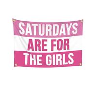 Bandiera rosa 3 x 15 m Teen Girl College Dorm Room Decor Yard Sign divertente Garden Banner Tapestry Party Outdoor Indoor Decoration Saturday-s Are for The Girls