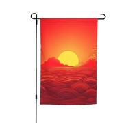 Bandiera rossa da giardino con alba 30,5 x 45,7 cm, doppia faccia, per primavera ed estate, bandiera decorativa da cortile, piccola bandiera stagionale, decorazione per esterni