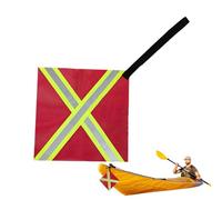 Bandiera rossa di segnalazione per camion carichi, bandiere da viaggio di sicurezza per kayak, segnalatore di segnale riflettore ad alta visibilità per gancio di traino, barche, biciclette, ATV auto