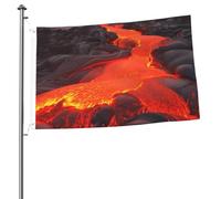 Bandiera rossa lava, 0,9 x 9,6 m, stampa su entrambi i lati, bandiere da giardino, bandiera da cortile per esterni, bandiere per vacanze, banner regalo con occhielli sfondo fotografico per interni ed