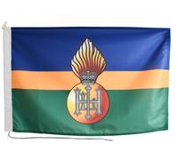 Bandiera Royal Highland Fusiliers dell'esercito britannico con corda e levett...
