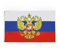 BANDIERA RUSSIA CON AQUILA 90x60cm - BANDIERA RUSSA CON STEMMA 60 x 90 cm - AZ FLAG