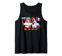 Bandiera Russia Francia Radici Russe Orgogliosa Francese Canotta