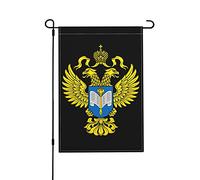 Bandiera Russian Federal State Statistics Service Emblem Robuste Bandiera Decorativa Con 2 Occhielli Bandiere Giardino Per Cortile Prato Parete 12X18 Inch