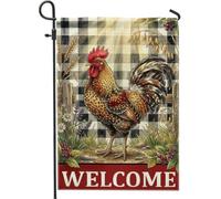 Bandiera rustica da giardino con gallo, 30,5 x 45,7 cm