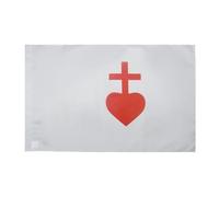 AZ FLAG Bandiera Sacro Cuore di Gesù 90x60cm - Bandiera CATTOLICA Francese 60 x 90 cm Foro per Asta