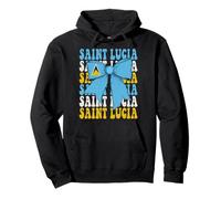 Bandiera Santa Lucia Saint Lucian Pride Coquette Bow Felpa con Cappuccio