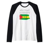 Bandiera Sao Tomé e Principe Maglia con Maniche Raglan