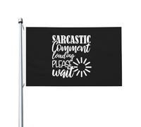 Bandiera Sarcastic Comment Loading Please Wait Bandiera Della Brezza Prova Di Sbiadimento Colori Vivaci Striscione All'Aperto, Per All'Aperto Al Coperto, Feste Estive, Feste Strada, 90x150cm