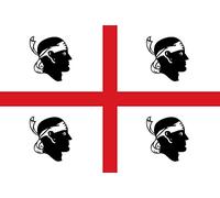 bandiera Sarda 4 Quattro Mori Bianca Sardegna 90x150 Polyester Flag Grande Italy