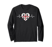 Bandiera Sardegna Heartbeat Four Moors Pride Design Maglia a Manica