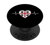Bandiera Sardegna Heartbeat Four Moors Pride Design PopSockets PopGrip Adesivo
