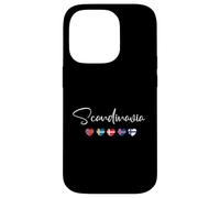 Bandiera Scandinavia Cuore - Norvegia Svezia Danimarca Souvenir Custodia per iPhone 14 Pro