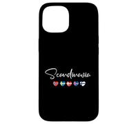 Bandiera Scandinavia Cuore - Norvegia Svezia Danimarca Souvenir Custodia per iPhone 15