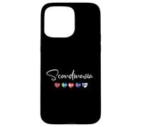 Bandiera Scandinavia Cuore - Norvegia Svezia Danimarca Souvenir Custodia per iPhone 15 Pro Max