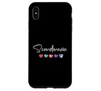 Bandiera Scandinavia Cuore - Norvegia Svezia Danimarca Souvenir Custodia per iPhone XS Max