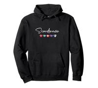 Bandiera Scandinavia Cuore - Norvegia Svezia Danimarca Souvenir Felpa con Cappuccio