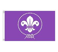 AZ FLAG Bandiera SCAUTISMO Viola 150x90cm - Bandiera del Movimento SCOUTISMO 90 x 150 cm