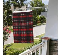 Bandiera scozzese rossa e nera, 0,9 m x 0,9 m, per esterni, primavera, estate, autunno, inverno, giardino, bandierine verticali su entrambi i lati, per decorazioni da cortile