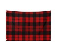 Bandiera scozzese rossa e nera 152,4 x 243,8 cm No Fade Bandiera di benvenuto Giardino Yard Bandiere decorative Garden Yard Sign Indoor Outdoor Banner Party Home Decor